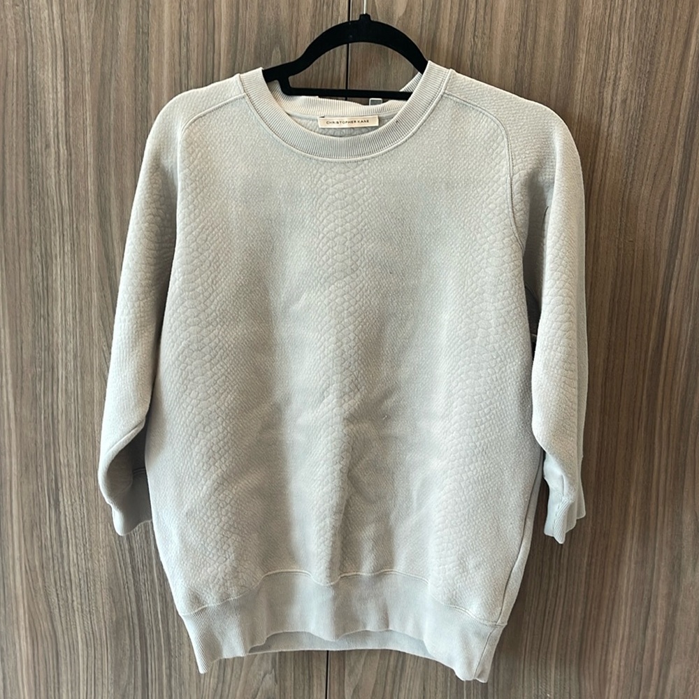 Christopher Kane Grey Snakeskin Pattern Sweater. … - image 1